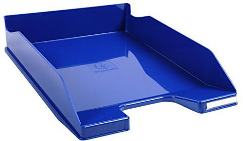 Exacompta 113203D Premium Briefablage Combo Midi DIN A4. Idealer Briefkorb für Ihre Organisation. Robuster und stapelbarer Ablagekorb königsblau glänzend