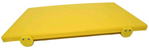 MCM service Tagliere in polietilene Professionale Giallo 60x40x2 con Fermi Made in Italy