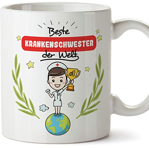 (Mug in German) Nurse Mug/Mug/Mug Gift Beautiful and funny coffee mug - World's Best Nurse - Ceramic 350 ml