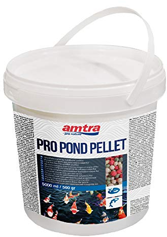 Amtra Pro Pond Pellet 5000 ml - Mangime per Carpe Koi, pesci rossi acquario dolce e laghetti, in pellet galleggiante, diametro 4-5 mm