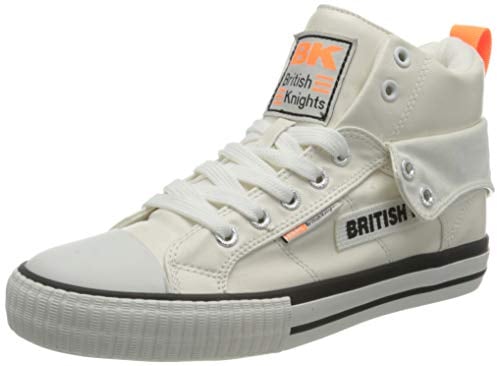 British Knights Damen ROCO Tag Sneaker, White/NEON ORANGE,37 EU