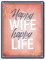 Metallschild XL mit Spruch: Happy wife happy life