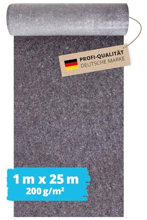 Alfa Maler Abdeckvlies 1 m x 50 m mit 200 g/m² Oberflächenschutz extra saugfähig und feuchtigkeitsundurchlässig, Malervlies, Schutzvlies, Maler und Heimwerker
