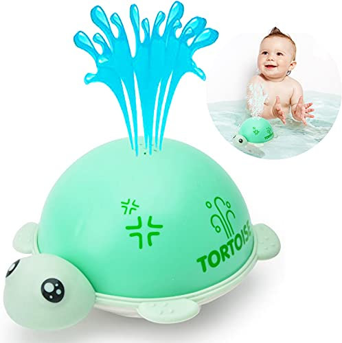VI AI – Jouet de bain pour bébé, tortue à jet avec LED, pour enfants et tout-petits