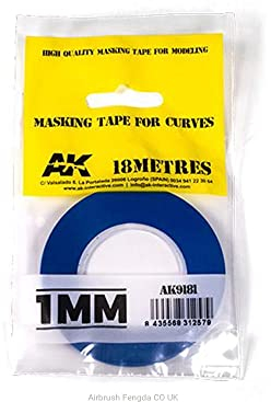 AK AK9181 Blue Masking Tape for curves 1mm