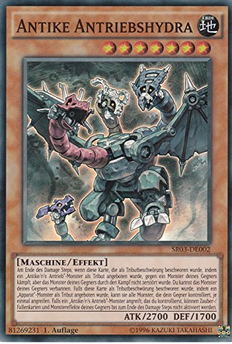 SR03-DE002 - Antike Antriebshydra - Super Rare - DE - im Set mit Ultrapro Toploader - Yugioh
