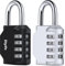 Diyife 2 Pack Zahlenschloss Vorhängeschloss 4-Stelliges, Kombinationsschloss, Wetterfestes Metall, Plated Steel Combination Lock für Schule, Gym Locker, Garage, Gatter - Schwarz Silber
