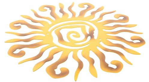 GANAZONO Metall Sonne Wanddeko 30 cm Eisen Verrückte Sonnenmetall Wandkunstdekoration Dekorative Wand Hanging Schmuck für Schlafzimmer ße Wanddeko Metall Sonne Sonne Metall Wanddeko