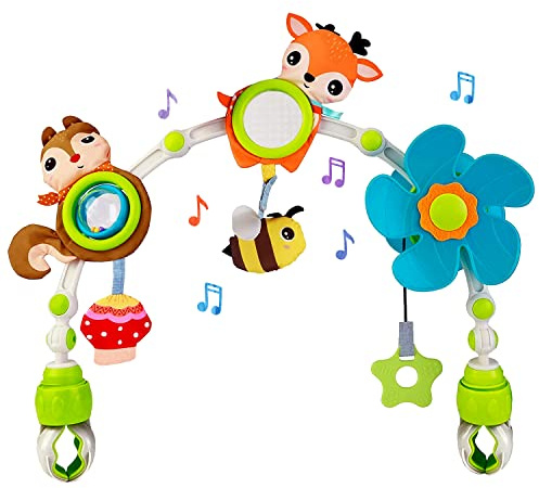 Baby Stroller Arch Toys, Adjustable Musical Cirb Mobile Toys for Boys Girls