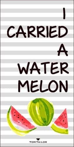 TOM TAILOR 0110375 Strand- und Liegetuch Velours Water MELON 1x 85x160 cm Silver