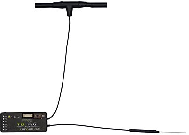 FrSky Receptor de doble banda TD R6 simultáneo de 2.4 GHz y 900 MHz, 6 salidas PWM, salida SBUS y puerto FBUS/S. Largo alcance hasta 100 km, caja negra, ligera, 4 ms, modo carrera, actualización de