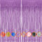 Purple Foil Fringe Curtains, Tinsel Curtain Backdrop, Black Metallic Tinsel Curtains, Self-Adhesive Foil Streamers Party Decorations for Birthday Favors,Prom,Wedding,Christmas Supplies