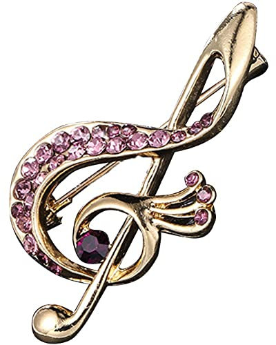 Kristallverkrustete Musik Brosche Musical Note Pin Mode Schmuck Accessoires Für Frauen