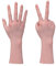 EQAIWUJIE Silikon Hand Lifesize Female Mannequin Hand Display Jewerly Display Art Sketch mit Nagel (A Paar, braun)