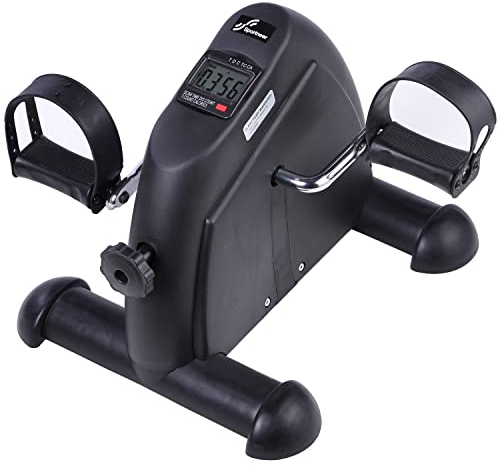 Sportneer Pedaltrainer für Senioren, Mini Heimtrainer mit LCD-Display, Fitnessgeräte für Zuhause – Tischfahrrad, Ergometer Senioren, Arm- und Beintrainer für Senioren mit Anti-Rutsch-Matte