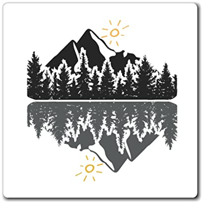 Krater See Berg Wanderlust Camping Magnete 7,6 cm × 7,6 cm