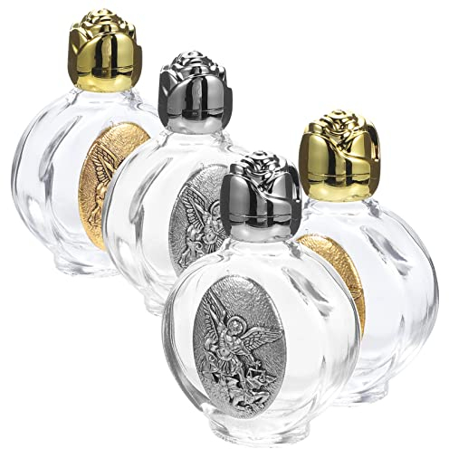 DOITOOL Filles Gourdes 4 Pièces Verre D'eau Bénite Bénédiction D'eau Catholique Chrétien D'eau Bénite Huiles Vides Conteneurs Pour Fête De Baptême Couleur Assortie