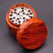 DRAGONPUFF Wood 50mm Herb Grinder Metal Sharp Teeth Large Storage (Dark Wood)