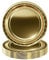 16 piatti di carta oro metallizzato per feste, 22,9 cm, decorazioni per la tavola per feste di Natale, piatti di carta dorati, piatti di carta metallizzati per feste di Natale, decorazioni per la