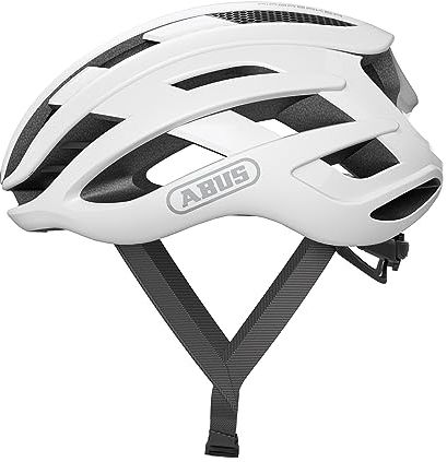 ABUS Rennradhelm AirBreaker - High-End Fahrradhelm für den professionellen Radsport - für Jugendliche und Erwachsene - Helm für Damen und Herren - Weiß, Größe M