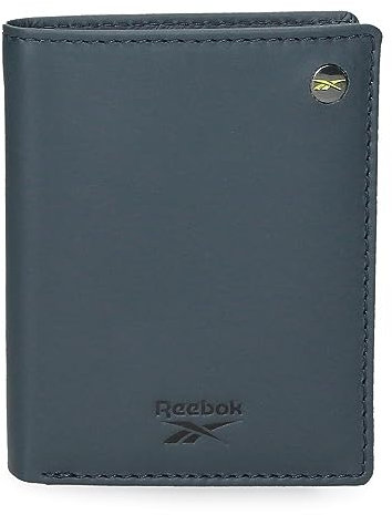 Reebok Switch Portefeuilles et Porte-Monnaie en Cuir de Vachette, Noir, Bleu et Cuir., Bleu, Talla única, Portefeuille