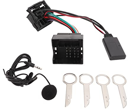 Bluetooth Aux Receiver für Auto, Bluetooth 5.0 Wireless Audio Adapter Aux in Kabel Aux Bluetooth Auto Adapter mit Mikrofon Ersatz für Focus Mondeo Fiesta Fusion 6000CD