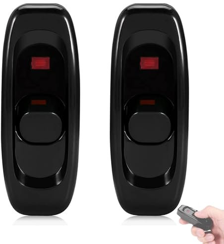 ieron 2 interruptores de lámpara en línea, 250 V 10 A, interruptor de cable en línea, interruptor basculante con luz indicadora LED de encendido y apagado para lámpara de escritorio de mesa (negro)