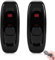ieron Lot de 2 interrupteurs de lampe en ligne, 250 V, 10 A, interrupteur à bascule avec voyant LED, interrupteur marche/arrêt pour lampe de bureau (noir)