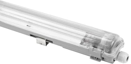 Spectrum Wasserdichte LED-Leuchtstoffröhrenhalterung - T8 / G13-150cm - IP65 - Feuchtraum Halterung Wannenleuchte - IK10