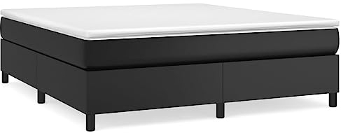 AUVYI Boxspringbett Polsterbett, Bett, Betten, Bettgestell, Schlafzimmer 180x200 cm Schwarz Stauraumbett Boxspringbetten Kunstleder