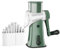 RoseFlower 5-in-1 Grattugia Formaggio Rotante, Grattugia da Cucina Multifunzione Velocità 30 Secondi per Formaggio, Carote, Verdure, Patate, Cioccolato, Noci, Mandoline - Verde