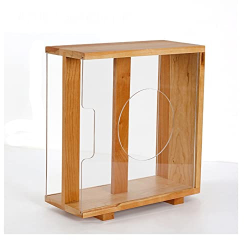 GLigeT CD Halter Vinyl-LP-Schallplatten-Aufbewahrungsregal, 12-Zoll-Vinyl-Schallplatten-Aufbewahrungsbox, Retro-Acryl-CD-Regal DVD Halter (Color : B)