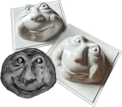 Smiling Stone Concrete Mould Set of 2 Garden Moulds