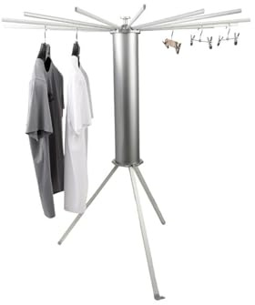 IMEX Octopus klappbarer Wäscheständer platzsparend aus Aluminium und Kunststoff