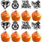 Xsstarmi 24 Pack Halloween Bachelorette Cupcake Toppers Bride or Die Bachelorette Party Decorations Boo To Be Ring Cake Picks for Halloween Wedding Engagement Party Cake Decorations