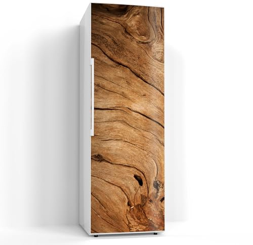 DEQORI Magnetfolie für Kühlschrank 60x180 cm | Motiv Detaillierte Holzmaserung | dekorative Magnetmatte Gefrierschrank Schutz | Magnet Deko-Folie selbstklebend, magnetisch & wasserabweisend