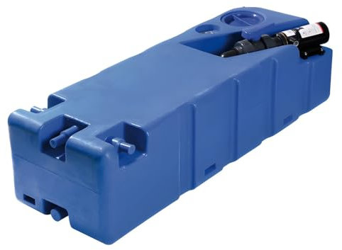 Abwassertank 50, 70, 91 l mit 12 V Pumpe, Schmutzwassertank Fäkalientank Schwarzwassertank Grauwassertank Bootstank Einbautank Tank für Boot, Wohnmobil, Wohnwagen, Camping... Größe 91 Liter