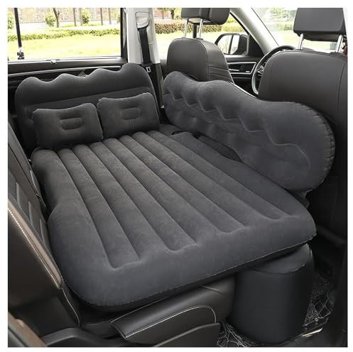 ASKKLP Auto Rücksitz Dickere Luftbett Auto Matratze für Mini Convertible (2004-2008) [R52], SUV Aufblasbare Matratze, Auto Camping Reisematratze Beflockt Auto Luftmatratze,A/Black