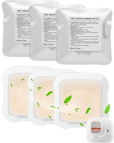 Haliya N50 2.0 6 Pack Pet Odor Eliminator for Self Cleaning Cat Litter Tray | Cat Litter Freshener Compatible with PuraMax 2, PuraMax & Purobot Max Pro Automatic Cat Litter Tray