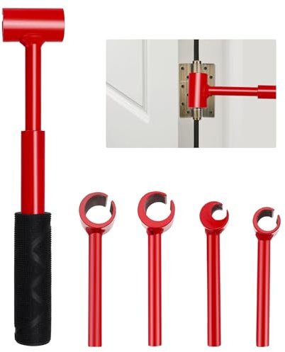Makdly 4 in 1 Hinge Gap Adjustment Wrench Set,0.55-0.98 in Door Hinge Adjustment Tool,4 PCS Heavy Duty Metal Detachable Hinge Tool Set with Ergonomic Handle for Doors and Cabinet Repair