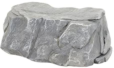EcoGleam Pietra chiave nascosta per esterni, pietra realistica, sicura e resistente alle intemperie, ideale per geocaching e nascondiglio per chiavi in giardino