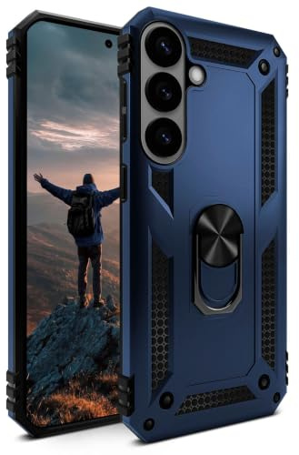 ONEFLOW für Samsung Galaxy S26 Plus Hülle mit Handygriff Ständer, Outdoor Schutzhülle stoßfest Panzerhülle mit Kameraschutz, Handyhülle Hybrid TPU Case, Titan Cover, matt Blau