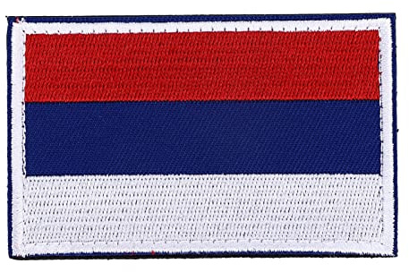 European Country Flags Patch World National Hook and Loop Badge Embroidered Patch Accessory Polyester Material Durable for Hats Bags Jackets Backpacks Outdoor Activities (Russia)