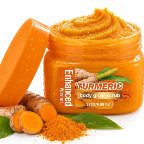 Turmeric Body Glow Scrub, Exfoliating Body Scrub for Rough & Dry Skin