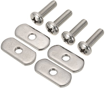 Lixada 4 Edelstahl Kajak Schiene/Schienen Schrauben & Gleis Nuts Hardware Getriebe Montage Ersatz Kit