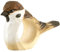 Wildlife Garden WG578 Serviettenring Feldsperling - Handgeschnitzter Serviettenring aus Holz für die Tischdekoration