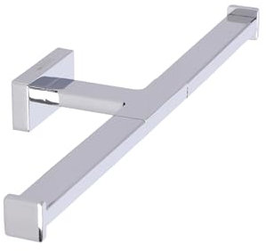 INDA A1825BCR Lea Doppelter Toilettenpapierhalter, Messing, verchromt, 8 x 31 x 3 cm