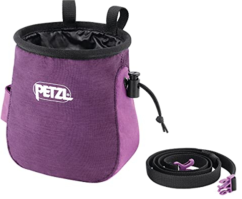 PETZL Saka Ergonomisch geformter Chalkbag um das Hineinstecken der Hände zu erleichtern, Farbe: Violett, S039BA01
