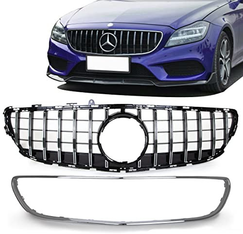 Kühlergrill chrom kompatibel für Mercedes W218 CLS Bj 2015-2017 ohne Kamera auf Sport-Panamericana GT DM Autoteile 2755