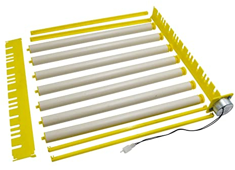 Fenteer Bandeja para Incubadora de Huevos de Plástico, Volteador Automático de Huevos para Codorniz, Paloma, Pato, Pollo, 220 V - 7 Tubos
